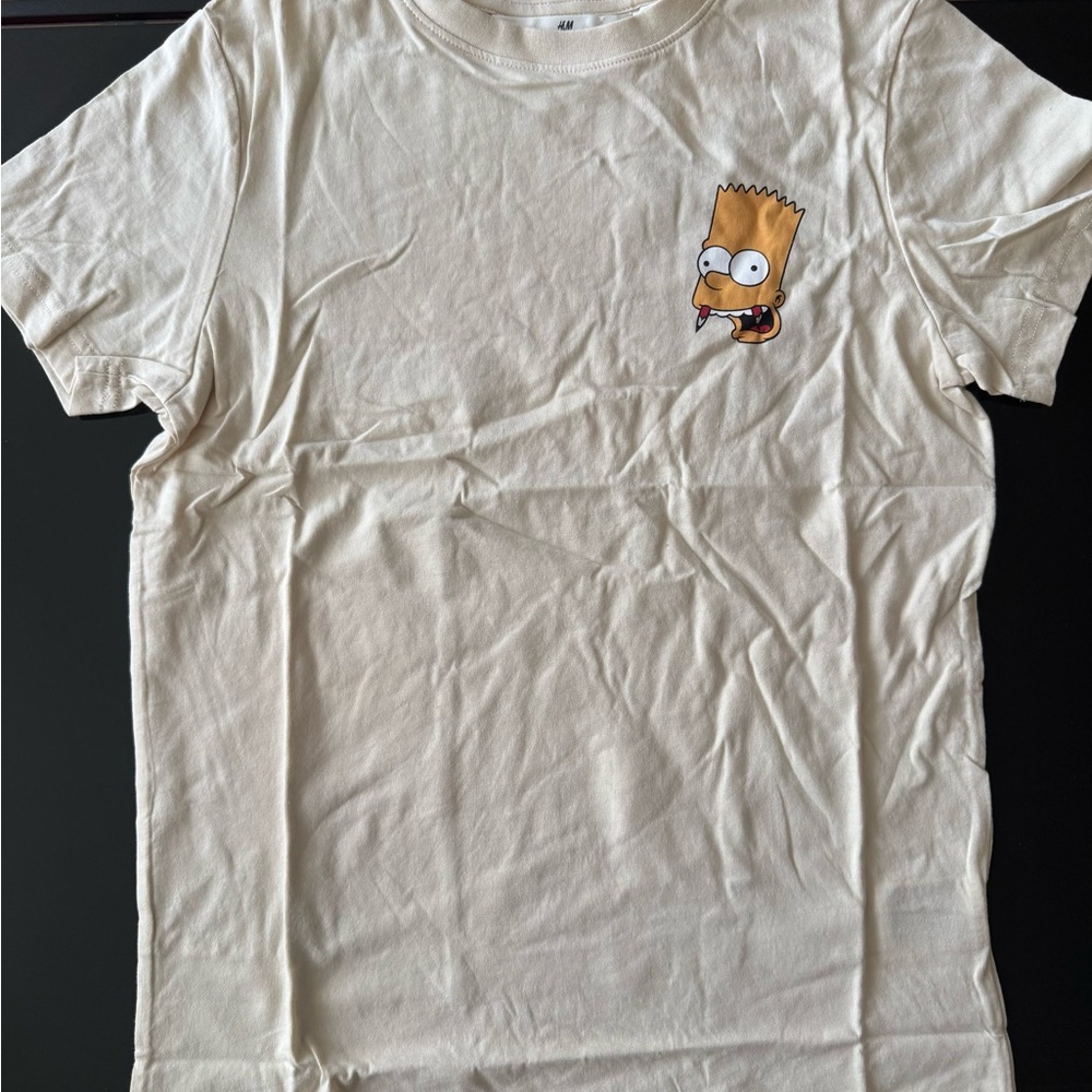 H&M Cream Kids T-Shirt with Cartoon Graphic